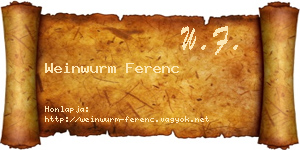 Weinwurm Ferenc névjegykártya